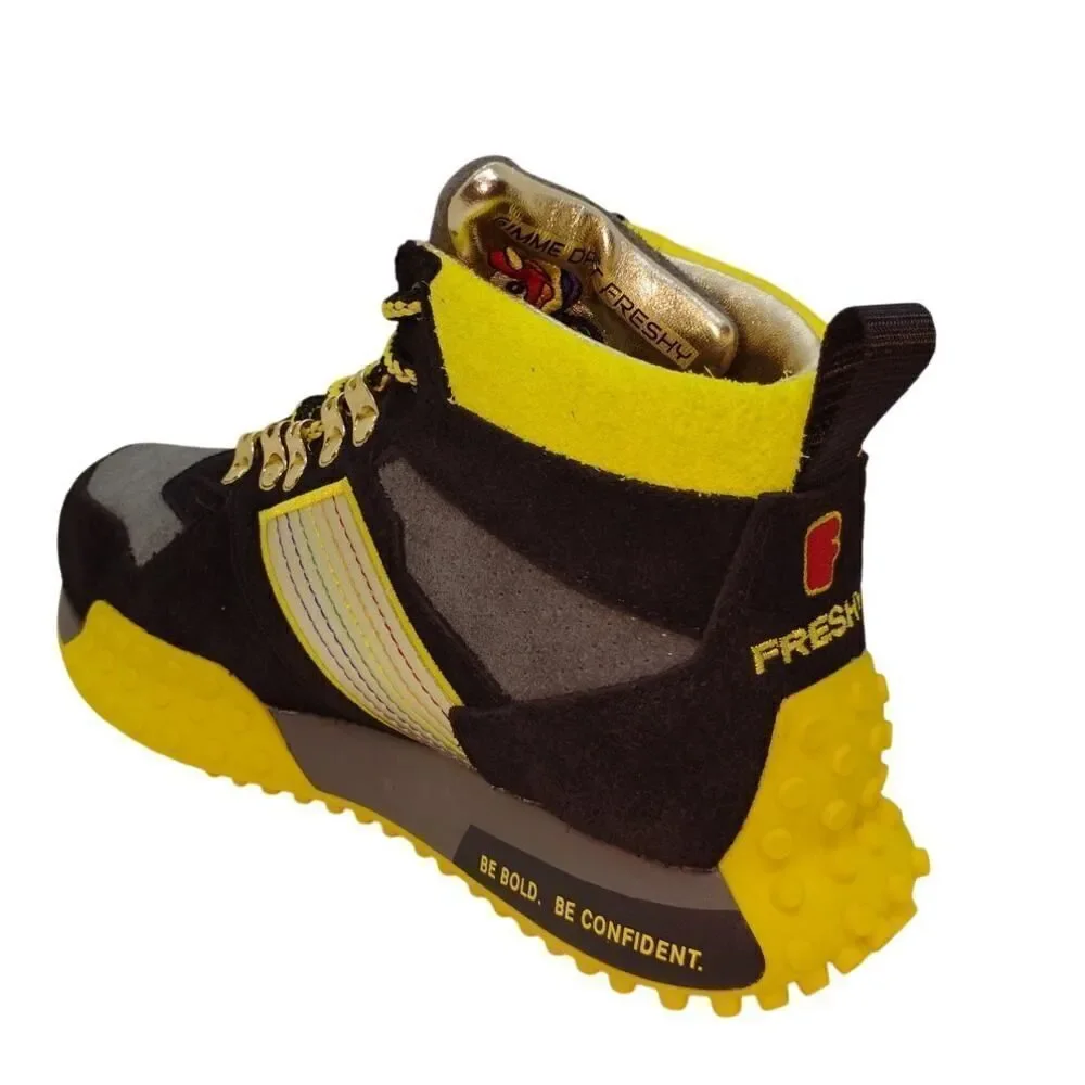 Freshy Dope Dawgs Fashion Mens NEW w/Box Villian Black Hi-Top Sneakers - sz. 8